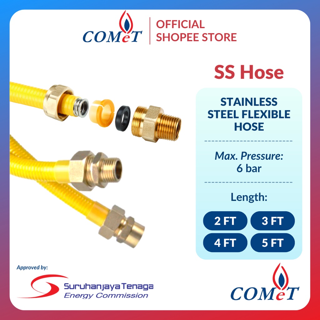 304 Stainless Steel Flexible Hose Natural Gas Propane Gas, 47 OFF