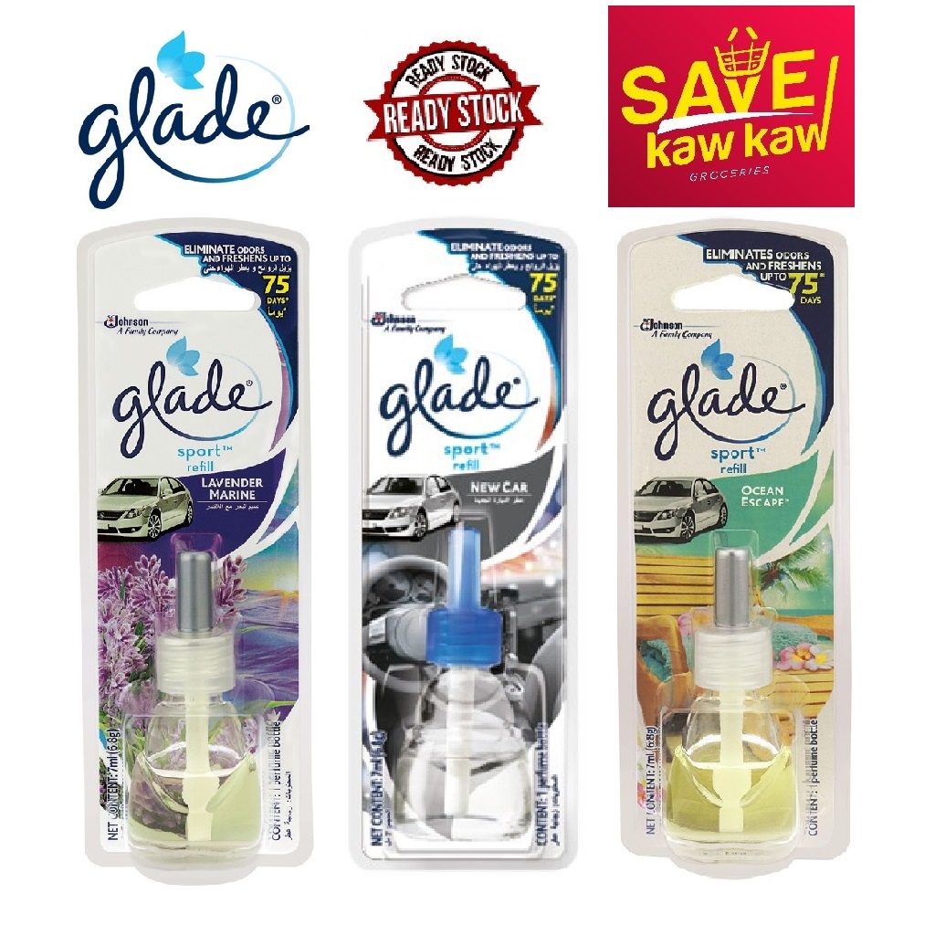 GLADE Sport Car Air Freshener Refill 7ml - Car Perfume/Pewangi Kereta