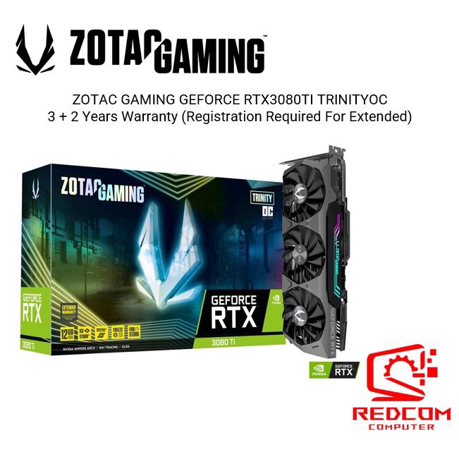 ZOTAC GAMING GeForce RTX 3080 Ti Trinity OC 12GB GDDR6X (ZT ...