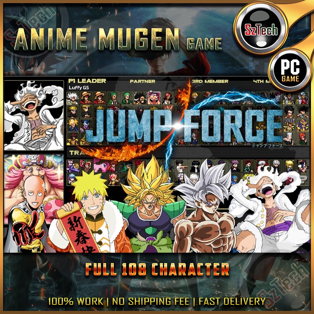 JUMP FORCE Mugen Full 108 Character🔥PC Games🔥Digital Download🔥Games Mugen 🔥Anime War Game🔥 | Shopee Malaysia