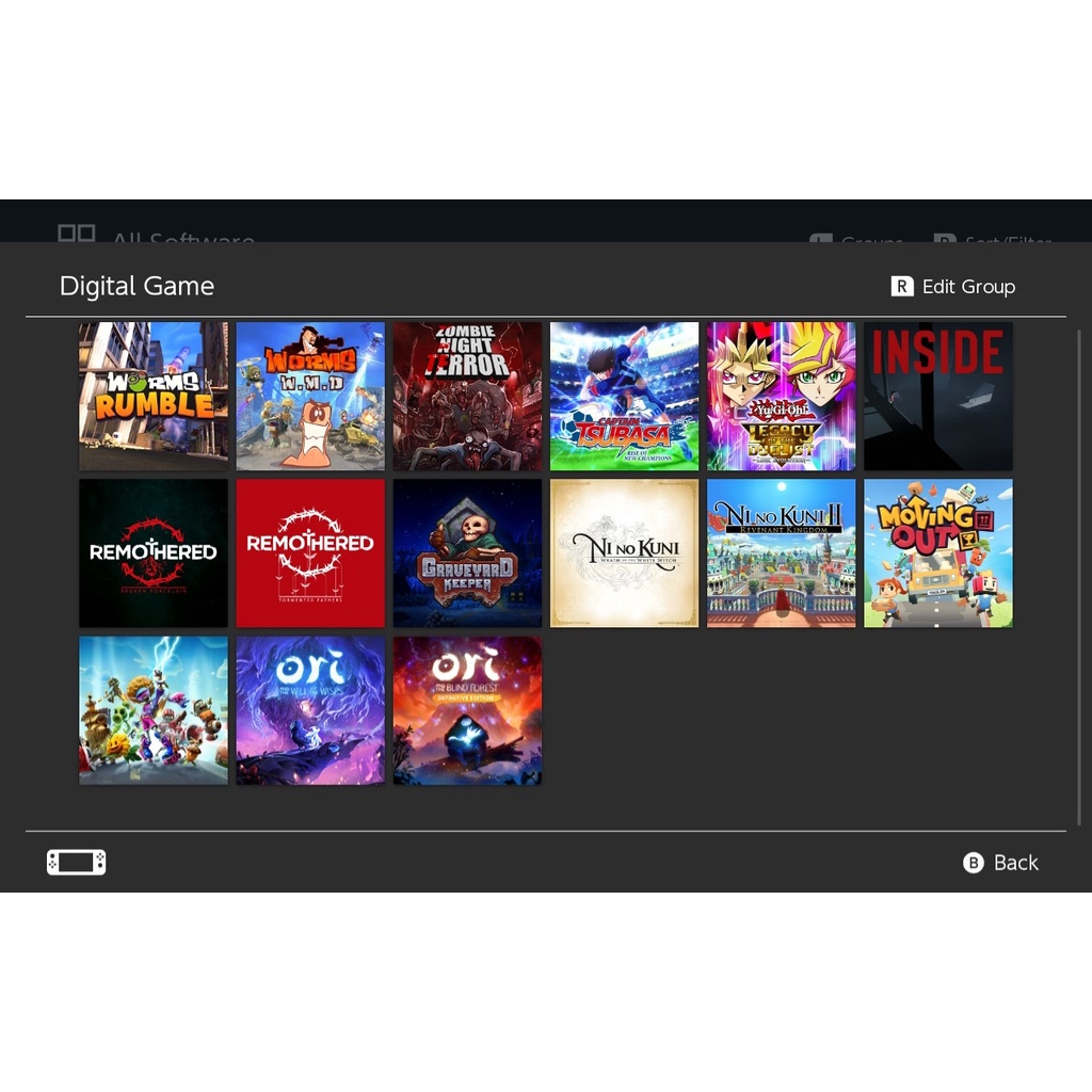 Nintendo Switch ; Digital account 15 Games