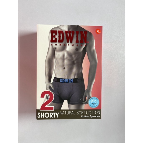 EDWIN SHORTY【EN9014-2】Edwin Mens Underwear Superfine Microfiber Spandex  2pcs