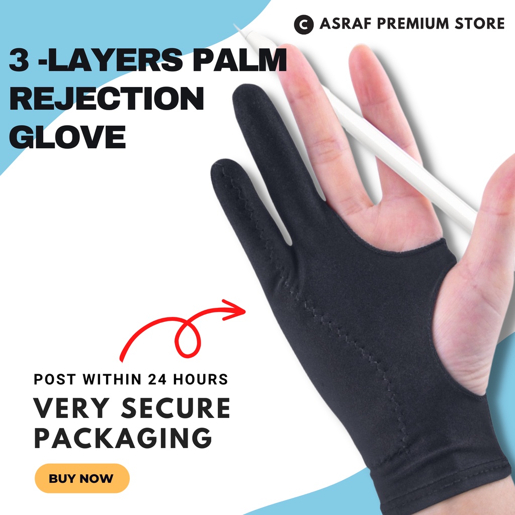 Buy 2pcs Two Finger Glove Sketch Glove Digital Drawing Glove Palm Rejection  Gloves Online