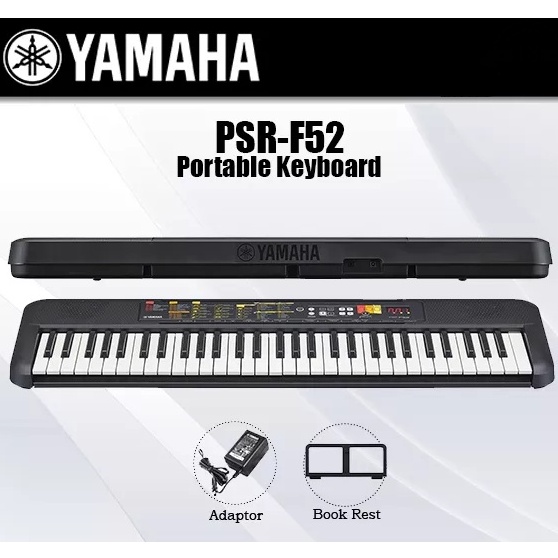 Yamaha PSR-F52 61-Key Portable Keyboard PSRF52 PSR F52 Beginner Keyboard