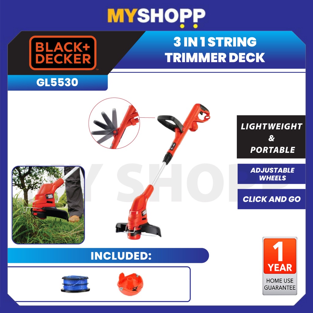 BLACK DECKER GL5530 String Trimmer 30CM 550W 7300RPM Grass