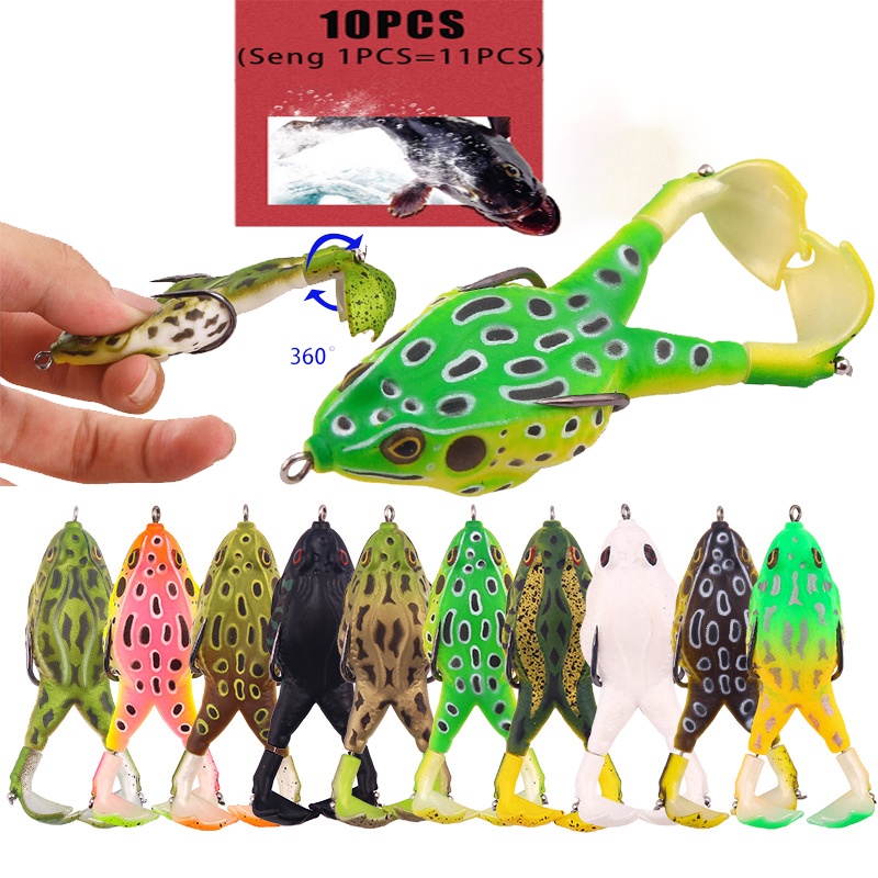 Fish Lure Soft Bait 90mm 13.6g Artificial Fishing Frog Lures