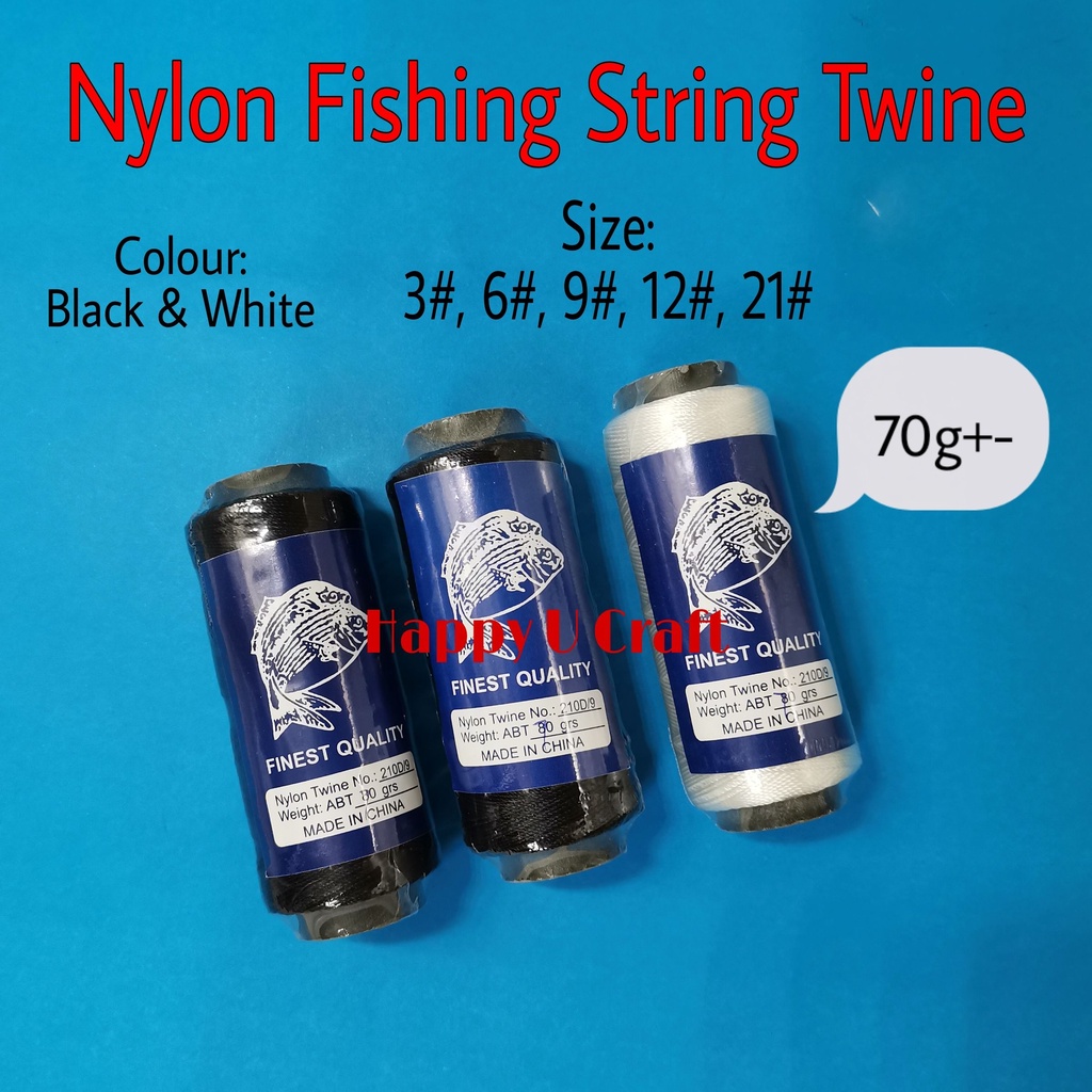 Nylon Fishing String Twine / Benang Kait / Ikan Netting (70 gm+-)