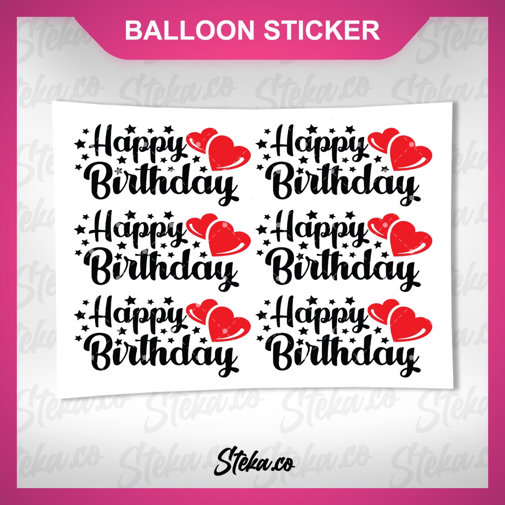 Happy Birthday To You Balloon Stickers