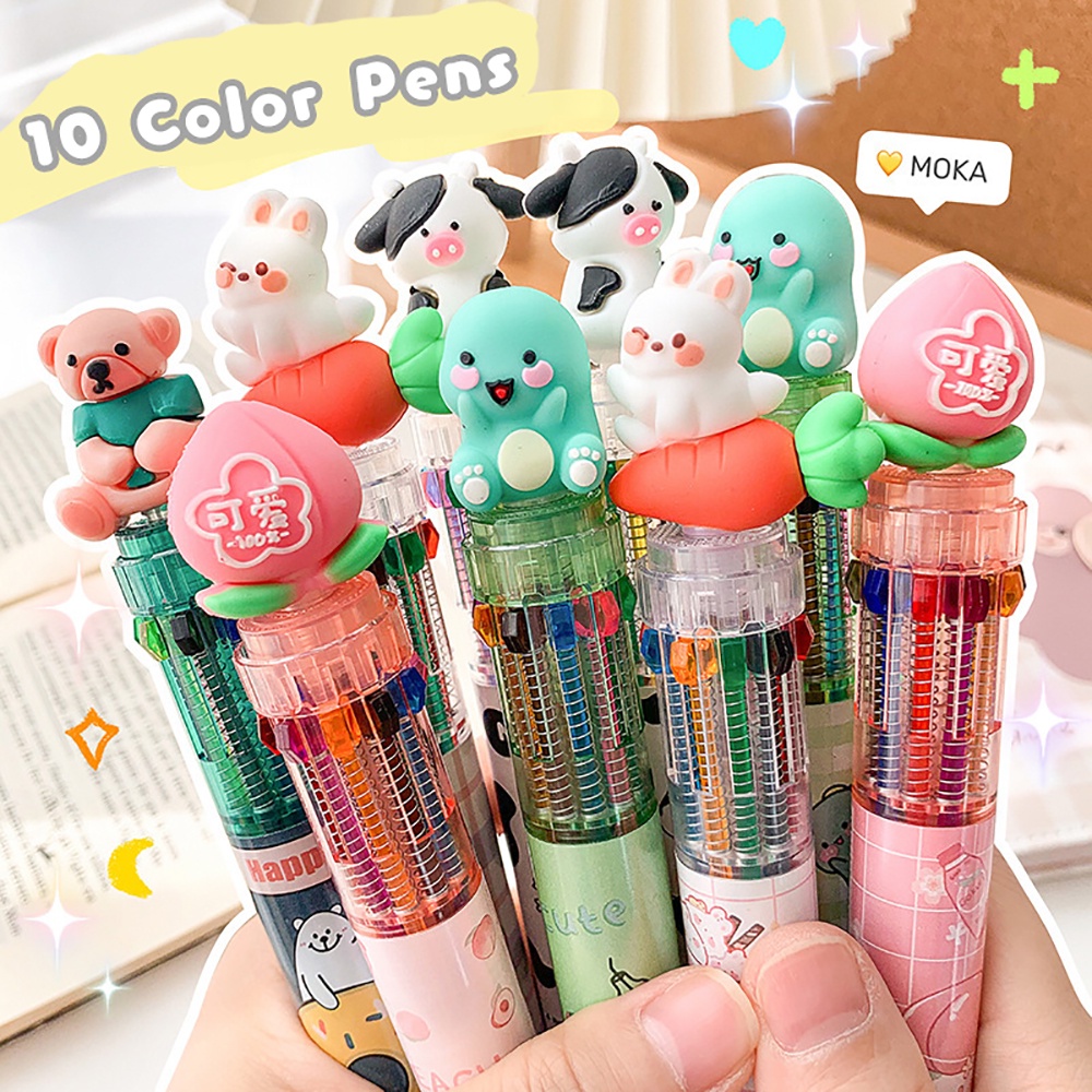 Cartoon Bear Ballpoint Pen School Office Supply Stationery Multicolored Pens