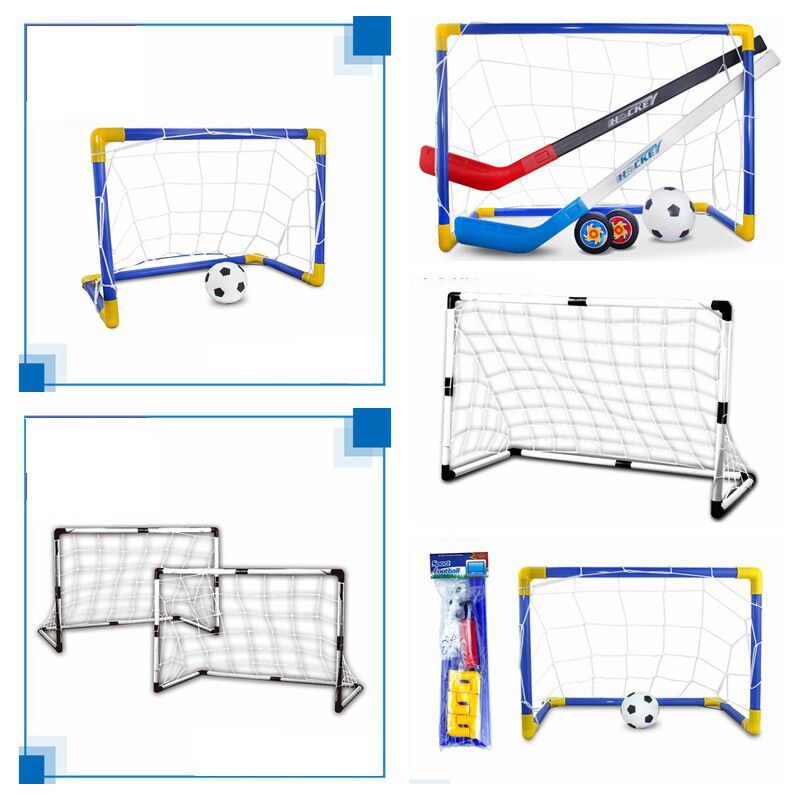 44 60 92CM Football Soccer Goal Post Net Set with Pump Indoor