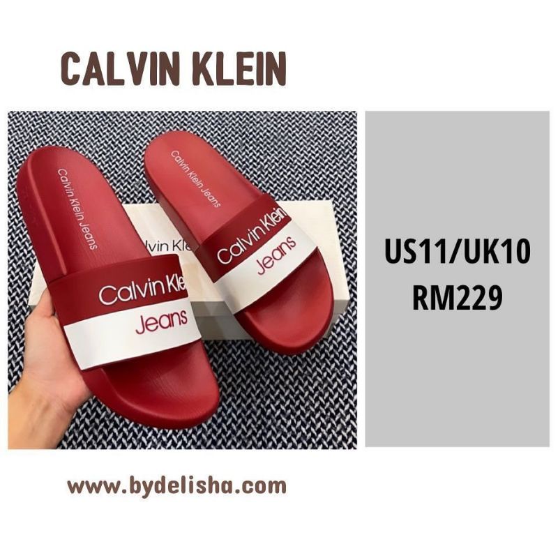 Calvin klein clearance red slides