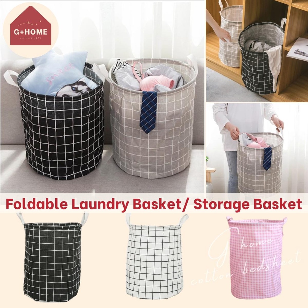 Foldable Waterproof Laundry Basket Cloth Basket Dobi Storage Box Dirty  Clothes Big Laundry Basket #SBB