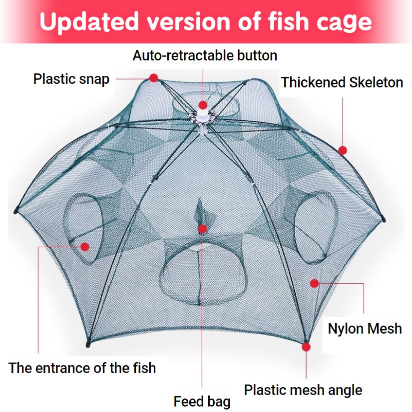 Shrimp Cage Bottom Fishing Umbrella New Style Automatic Net Eel