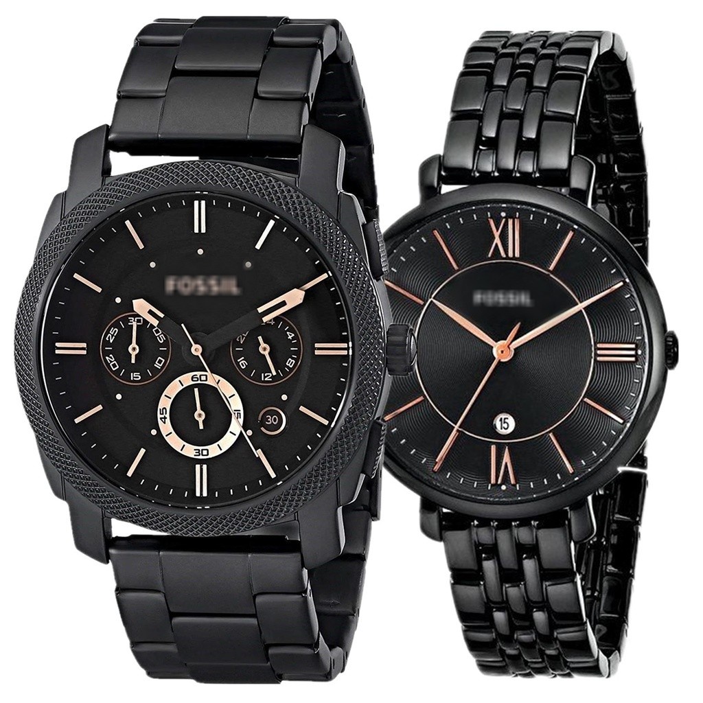 Black metal couple clearance watches