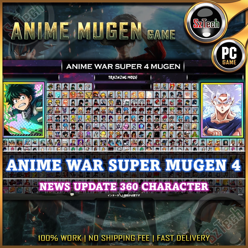 Super Anime War 4 Mugen Full 360 Character🔥PC Games🔥Digital  Download🔥Games Mugen🔥Jump Force🔥Anime War Game🔥 | Shopee Malaysia