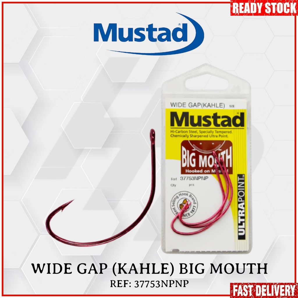 Mustad Wide Gap (Kahle) Big Mouth Fishing Hook (Ref: 37753NPNP