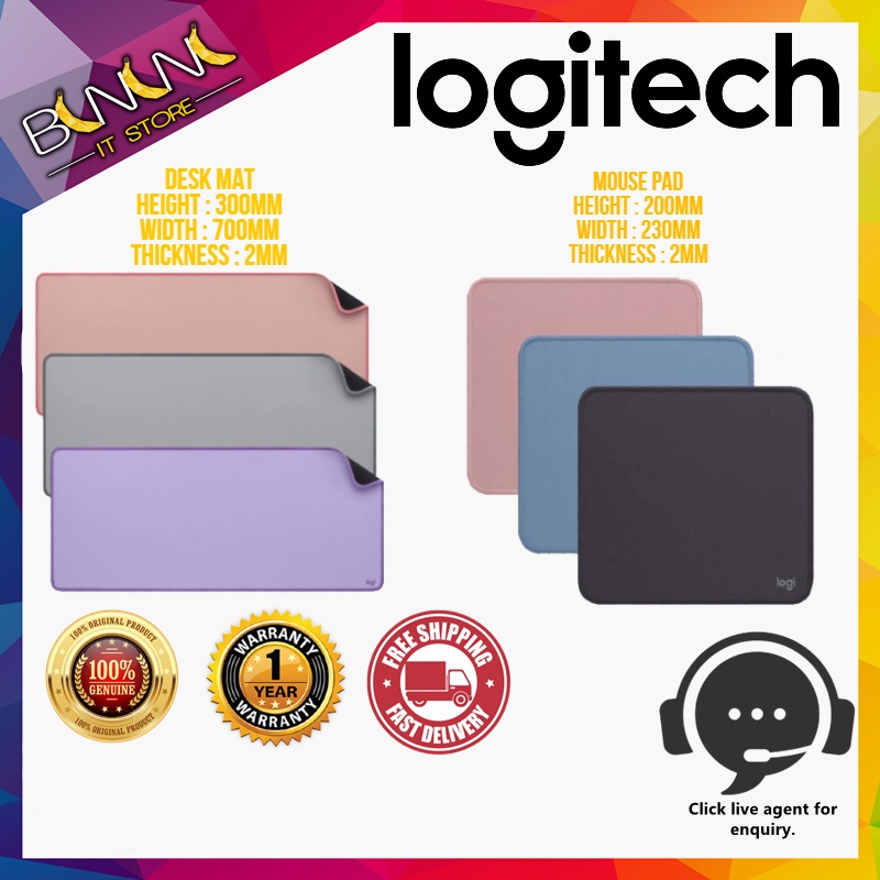 Logitech Desk Mat Studio Series Extended Mouse Pad with Spill
