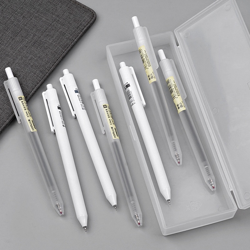 Bianyo White Gel Pen Combo Set, Pack of 7 White Gel Pens and 7 Refills in A Zipper Pouch, Size: Medium