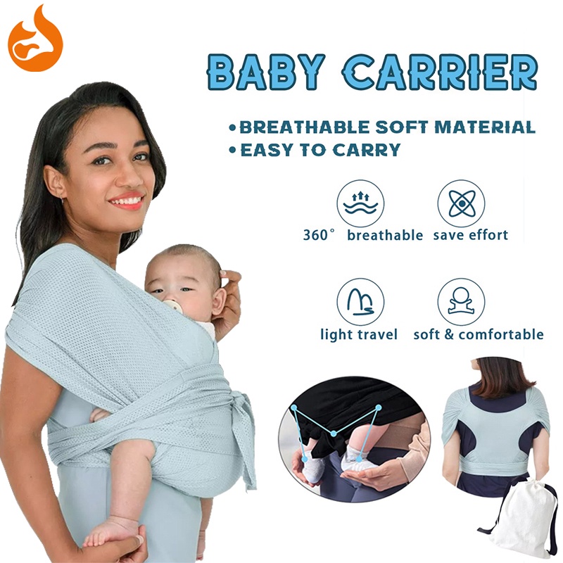 Baby Wrap Carrier Newborn Sling for Safe Easy Wearing and Carrying of  Babies, Newborns and Infant