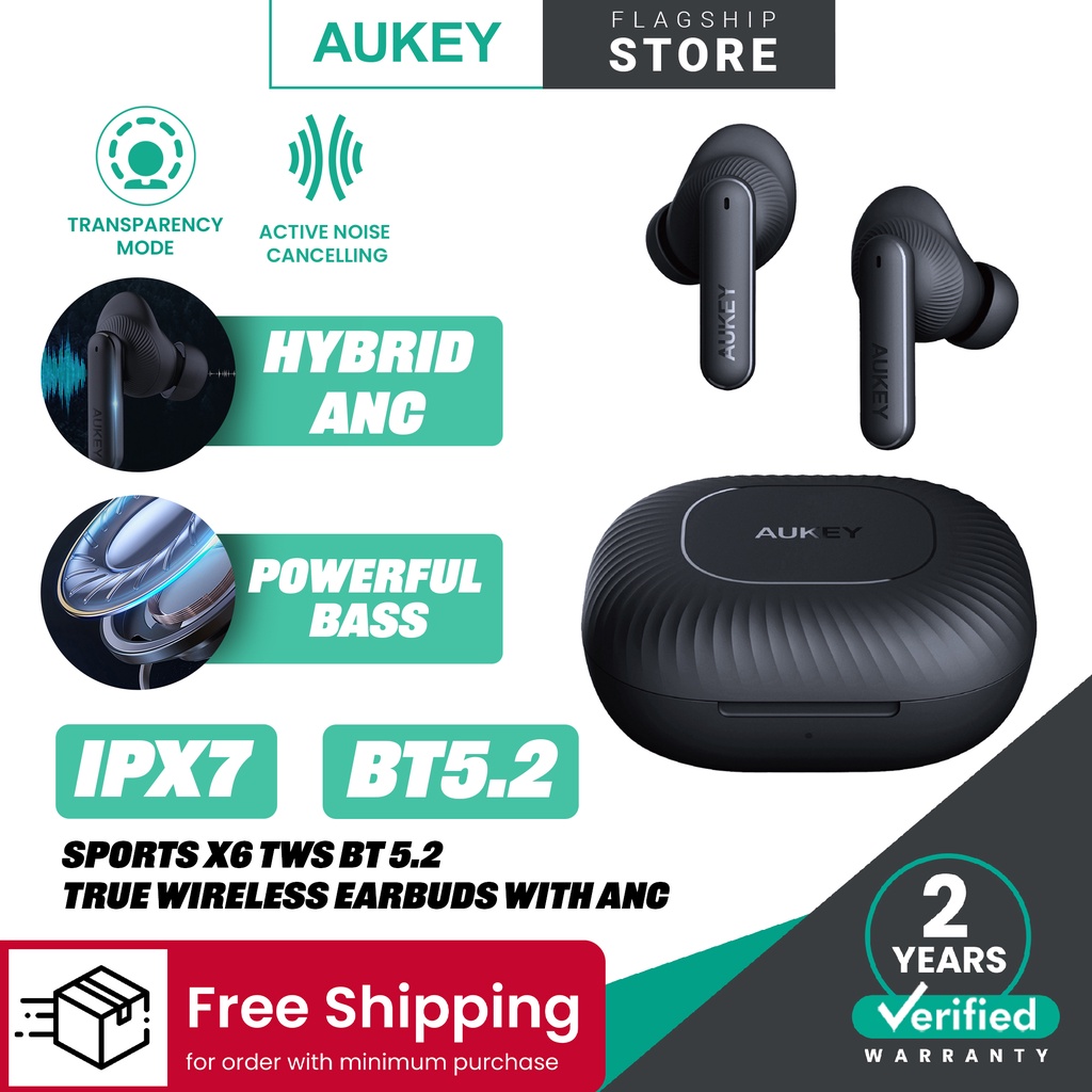 Aukey true wireless online earbuds active noise cancelling