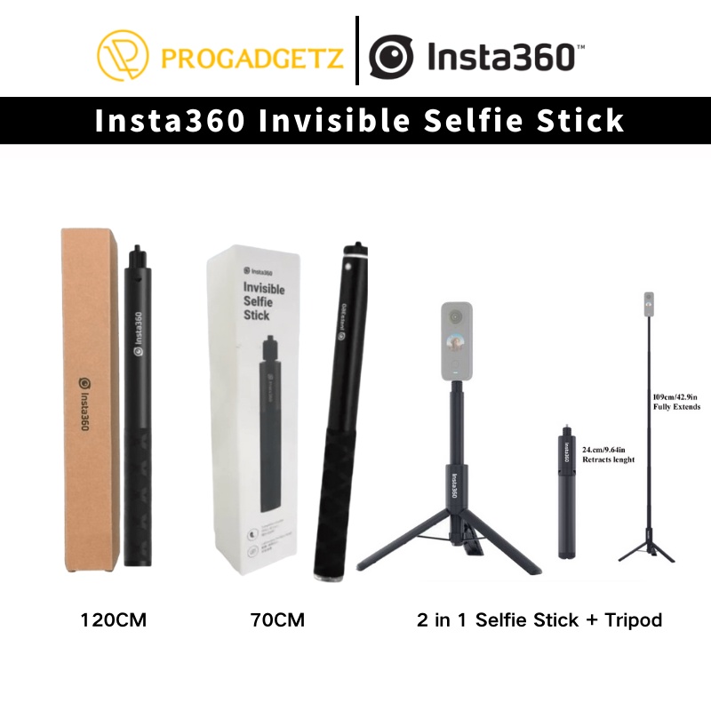 Buy 70cm Invisible Selfie Stick - Action Camera Mount - Insta360