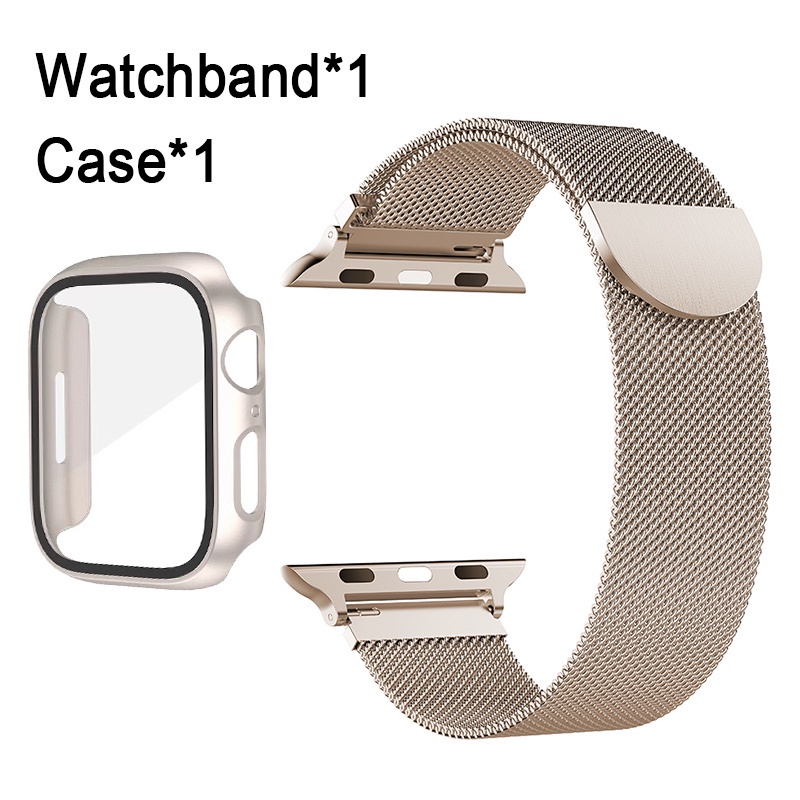 Case Strap for Apple Watch Band Series 6 5 4 High Quality Steel