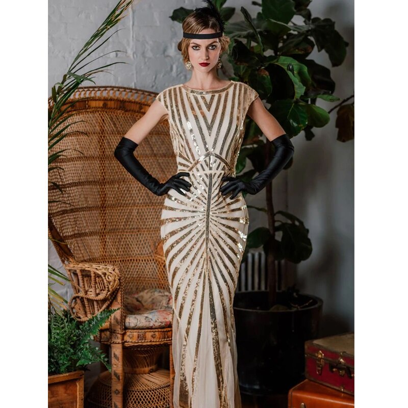 Gatsby long hot sale gown