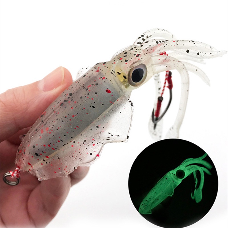 14pcs Shrimp Bait Artificial Silicone Soft Baits Luminous Fishing Lure with  Sharp Hooks Fishing Tackles Freshwater/Saltwater