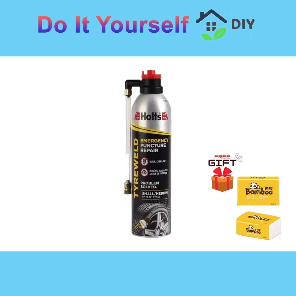 Holts Tyreweld Tyre Inflator 400 500ml Emergency Puncture