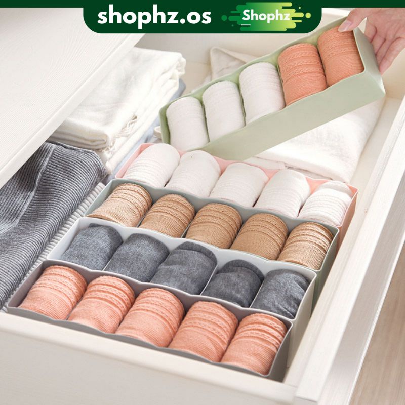 Socks/Handkerchief/Underwear Storage Box Socks Drawer Closet Organizer  Storage Boxes (pack of 4