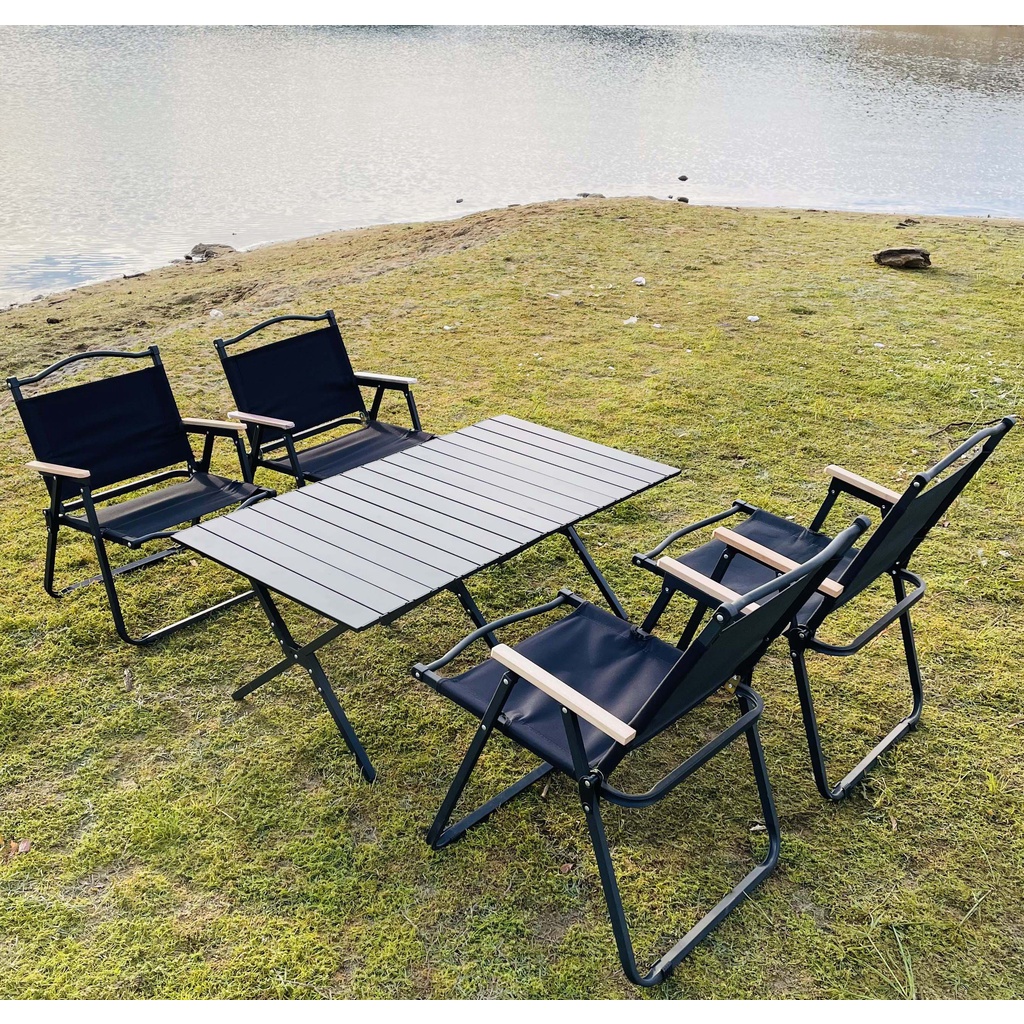 Camping table with discount chairs