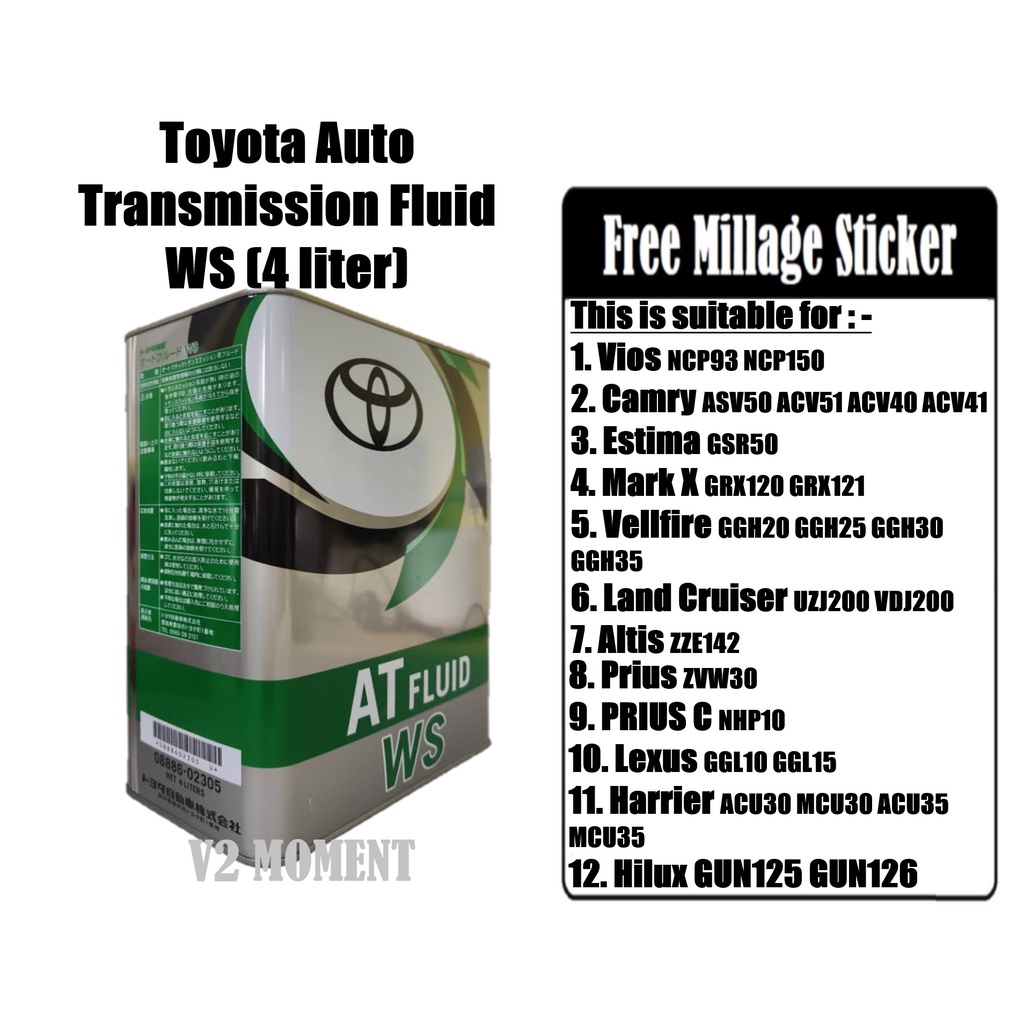 Toyota Genuine Japan ATF WS Automatic Transmission Fluid, 45% OFF