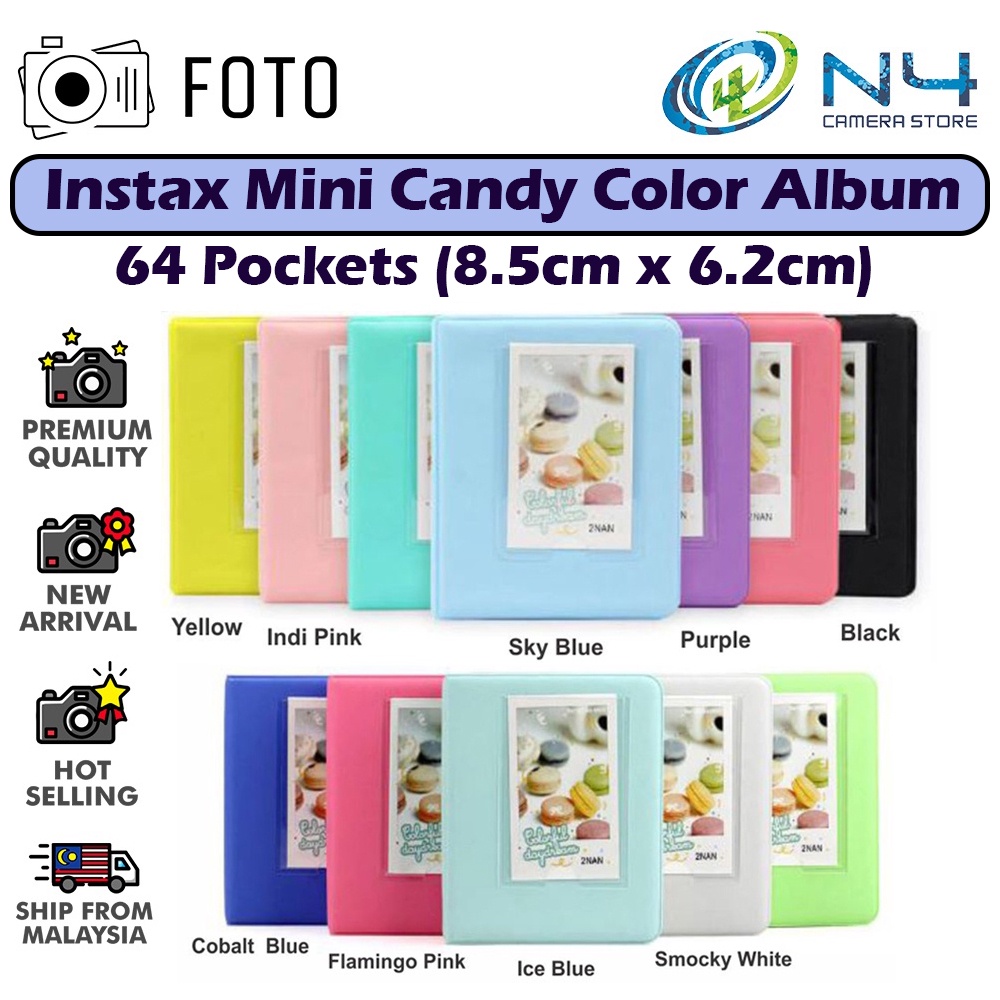 84 Pockets Mini Instant Polaroid Photo Album Book for 3 Inches