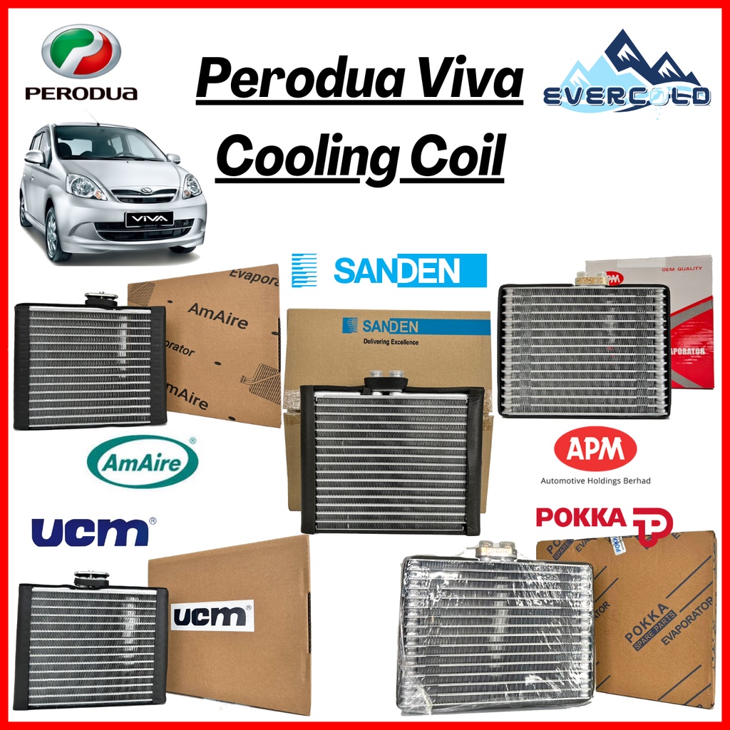 Perodua Viva Cooling Coil AMAIRE APM UCM POKKA SANDEN