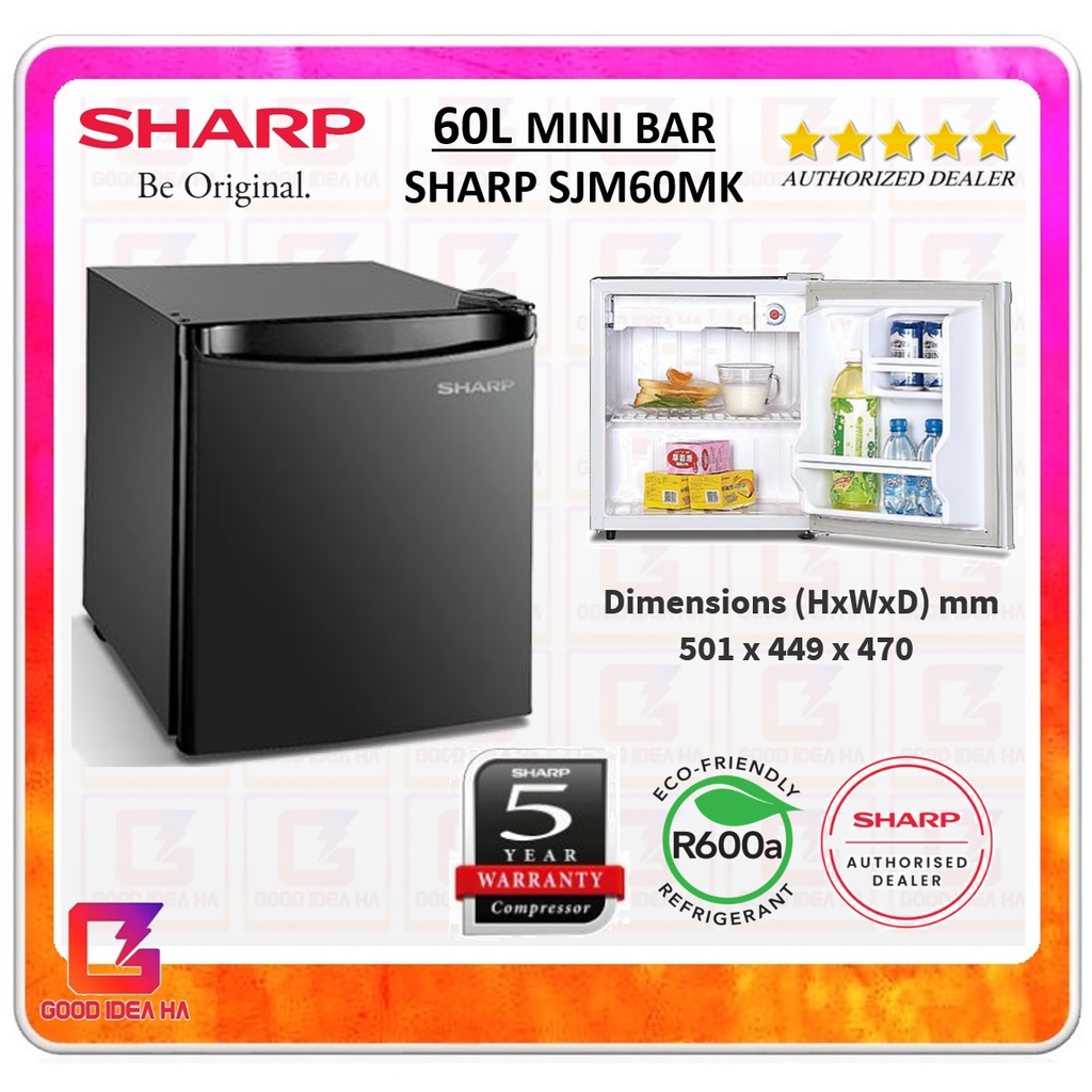 Sharp 50l deals mini bar sjm60mk