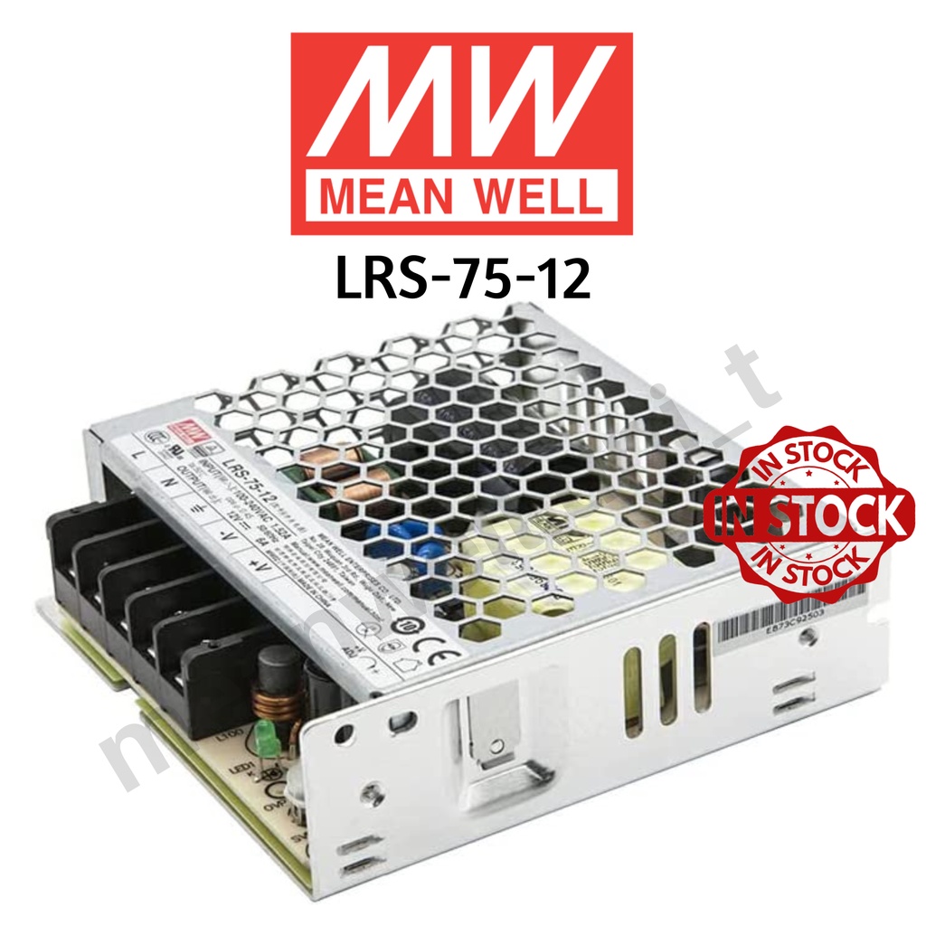Mean Well LRS-75-12 75W 12V 6.2A MeanWell Power Supply ~ Original