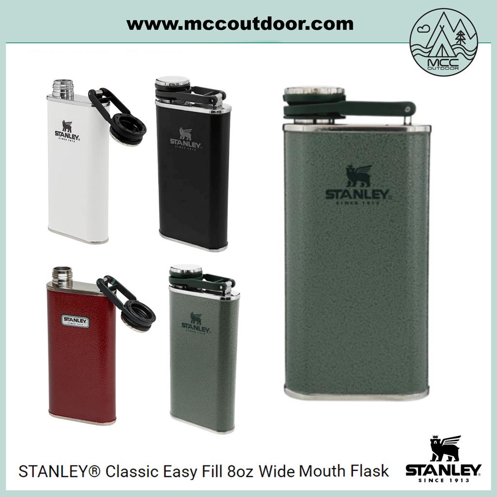 Alcohol Flask STANLEY® Classic Easy Fill 8oz Wide Mouth Flask - 100% BPA  Free Stainless Steel Leak Proof Flask Bottle