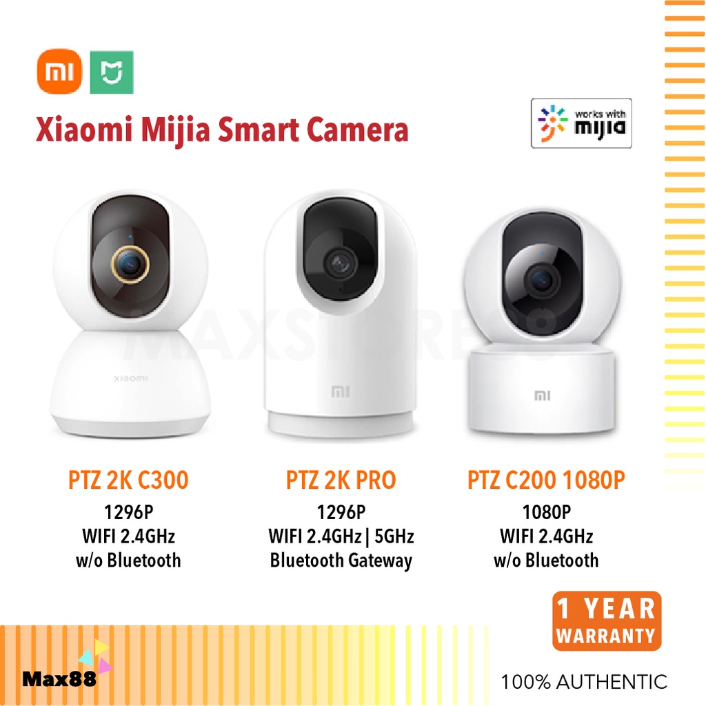 Xiaomi Mi 360 Home Security Camera PTZ 2.5K C400 / C200 1080P / 2K C300 /  2K Pro 1296P IP Cam WiFi Smart APP 360 Degrees