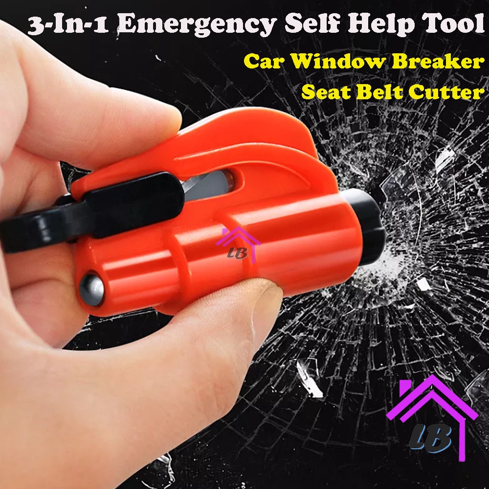 Buy 3 in 1 Car Window Glass Breaker Emergency Escape Tool Safety