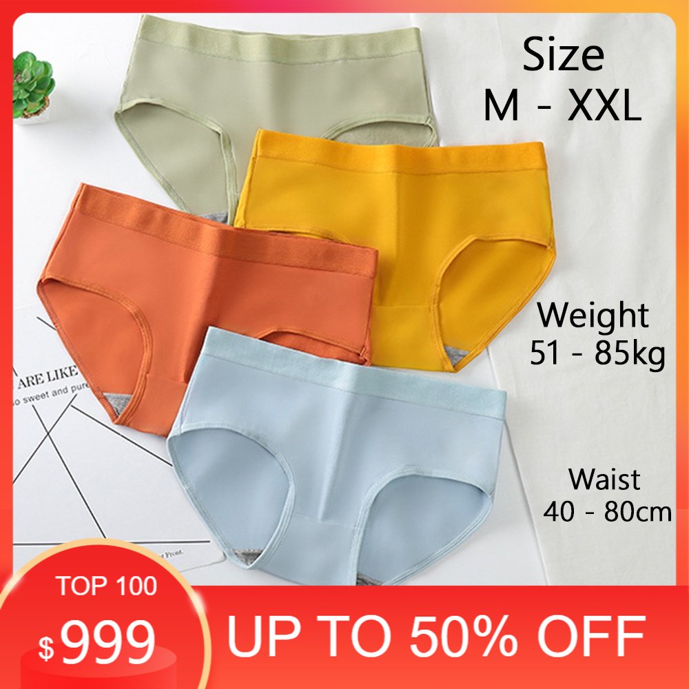 Women Cotton Mid Waist Graphene Breathable Sexy Panty Underwear