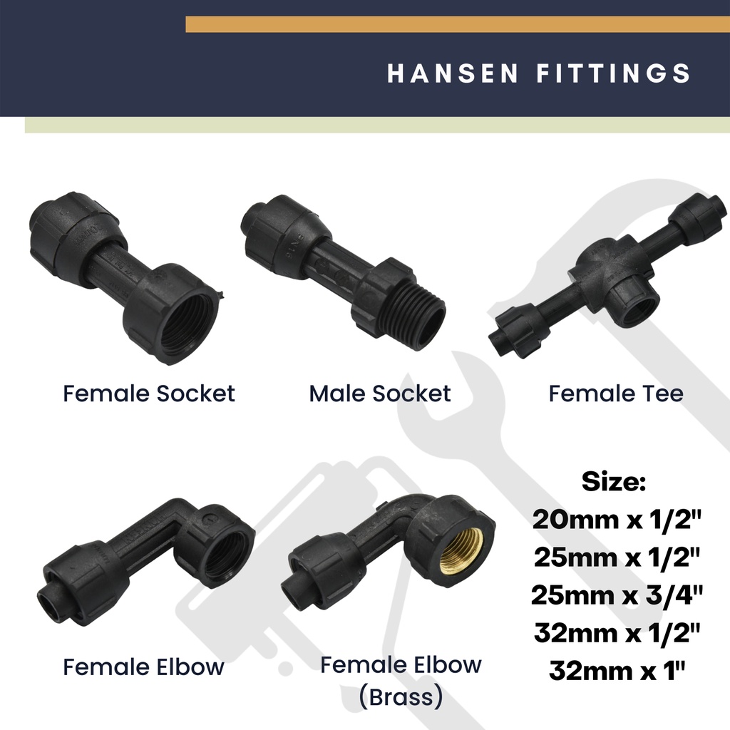 Hansen Female Elbow, Pipe & Fittings