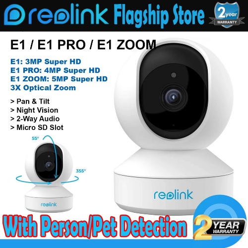 Reolink 4MP Super HD Indoor Home Security Plug-in WIFI Camera System, Pan  Tilt Wireless, Night Vision, Pet cam/Baby Monitor, Remote Access, Two-Way