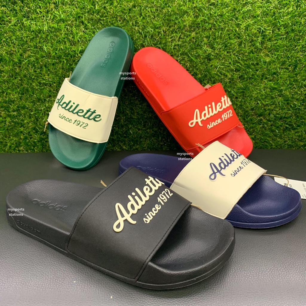 adidas, Shoes, Adidas Adilette Shower Unisex Slip On Sandals Black Mens  Size 3 Womens 14