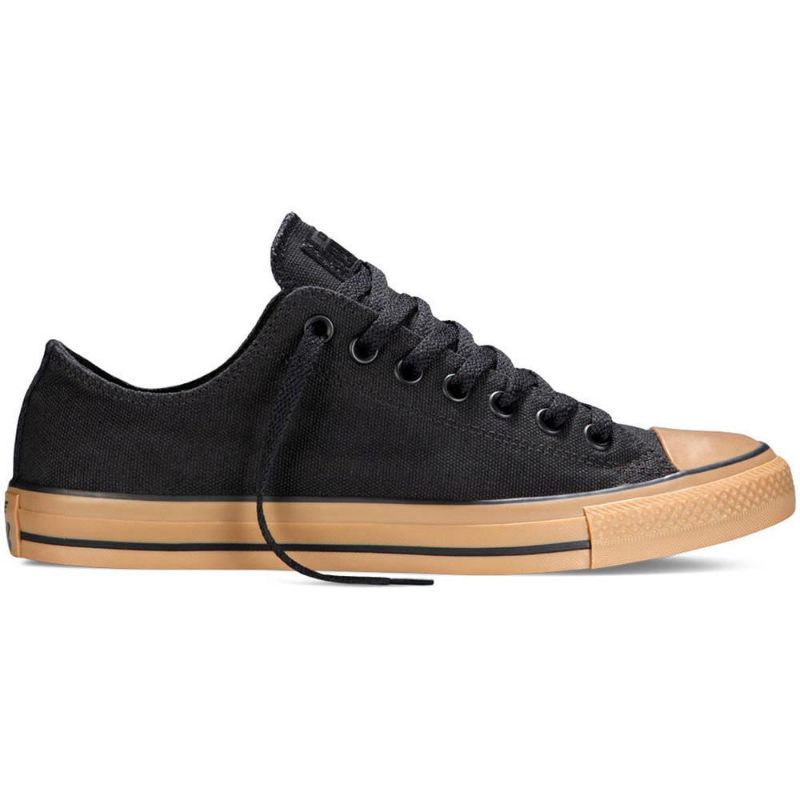 Black converse outlet with gum sole