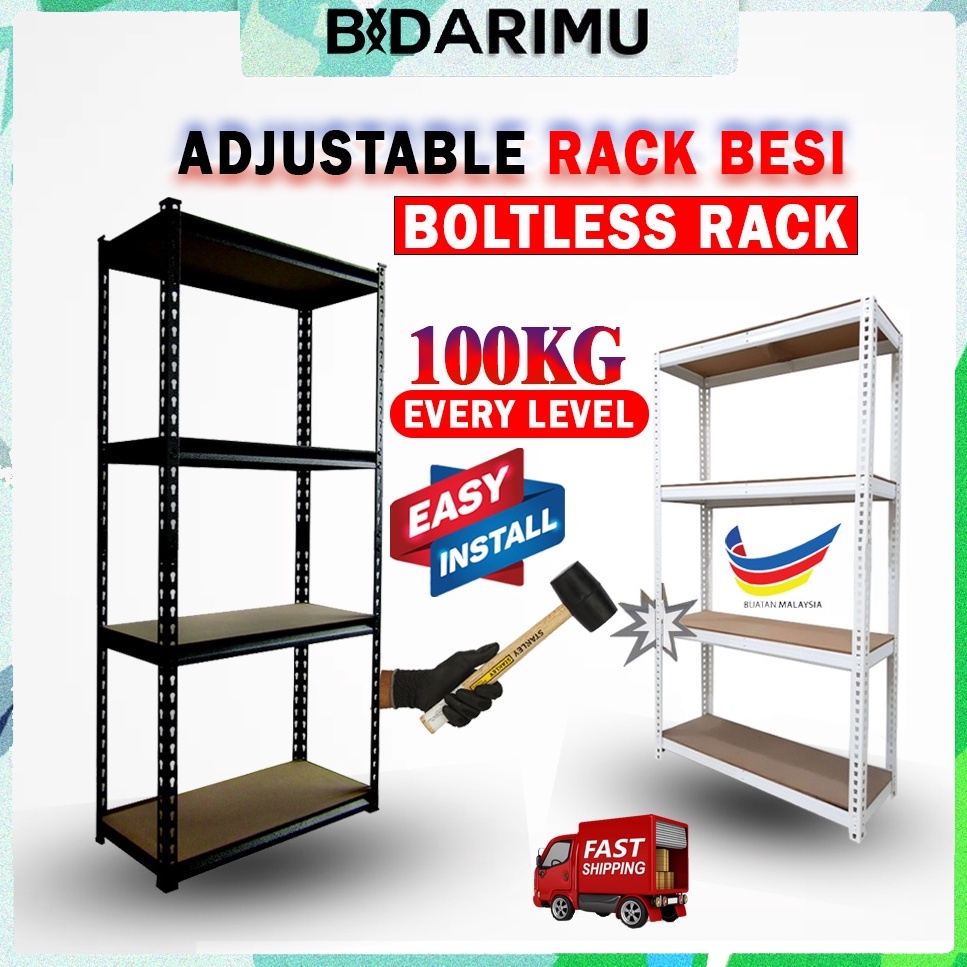 Boltless Adjustable Rack Shelves with Laminated Shelves (Made In