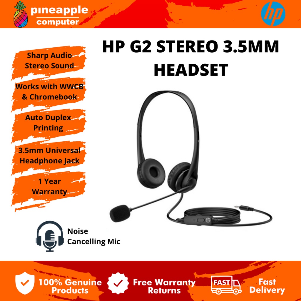 Hp boom 150 stereo store headset with mic for pc