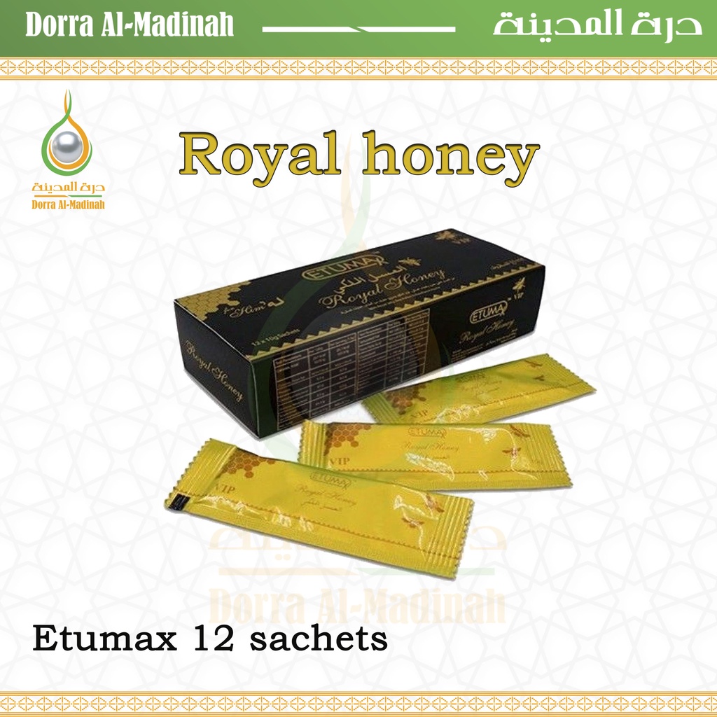 Etumax Royal Honey VIP 10g Original Vital Honey For Man One box 12  Sachets)&( One Sachet) One box