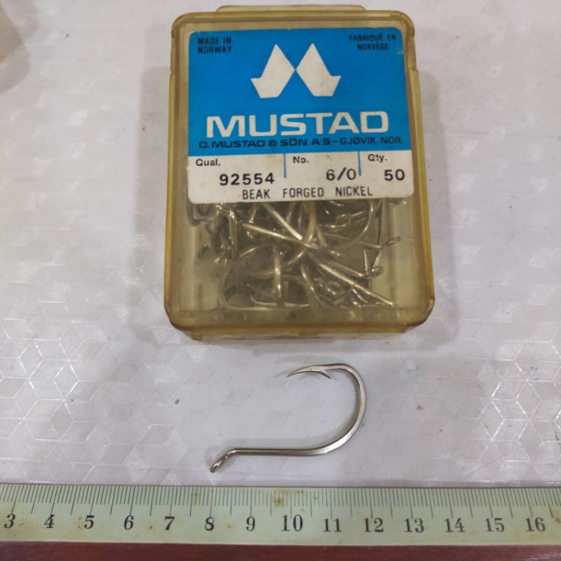 MUSTAD OCTOPUS BEAK FORGED HOOK MADE IN NORWAY 6/0 - 1PC