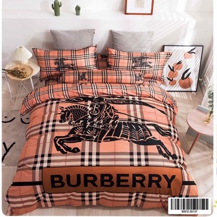 Local Seller Ready Stock Cadar Burberry Bedsheet Queen King