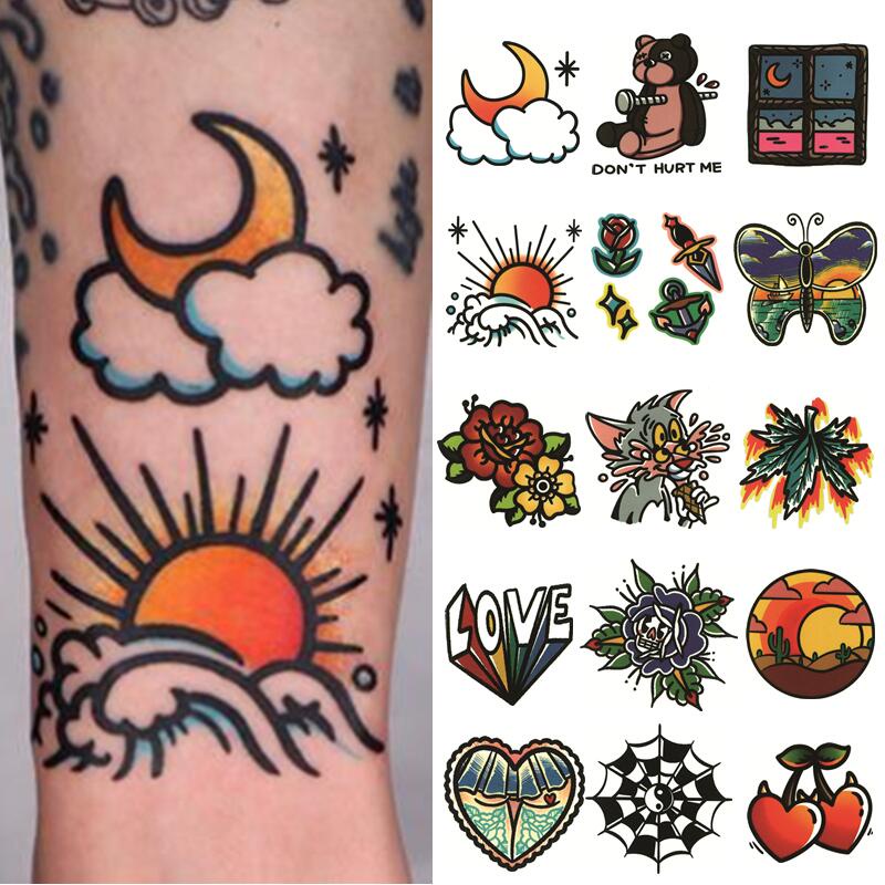 Temporary Tattoo Sticker Naruto Anime Waterproof Long Lasting Fake Tattoo  20pcs